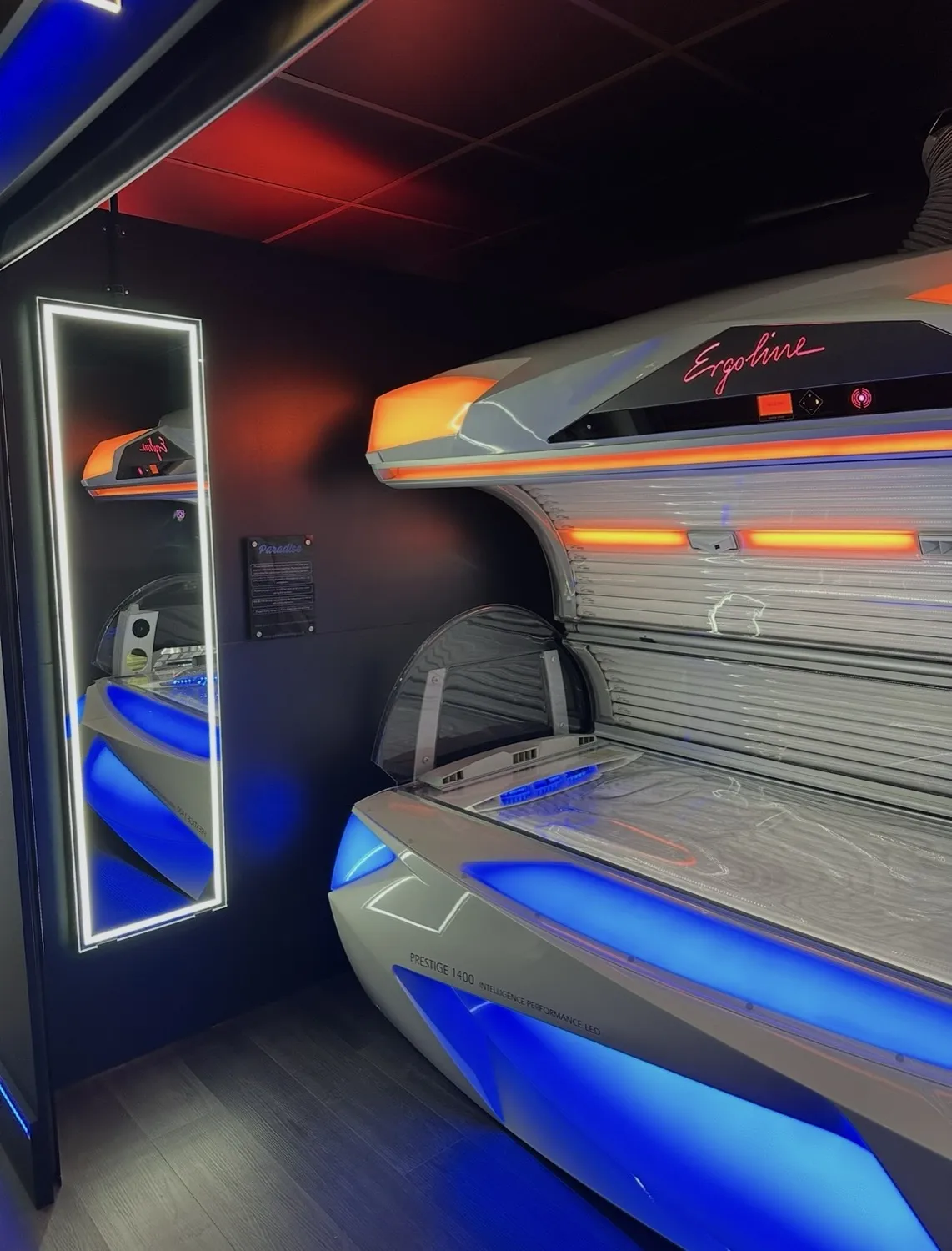 Ergoline lay down sunbed at Paradise Tanning & Beauty